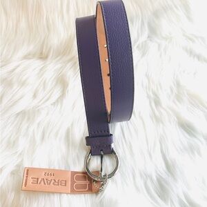 BRAVE Leather - Purple Pebble Leather - Silver